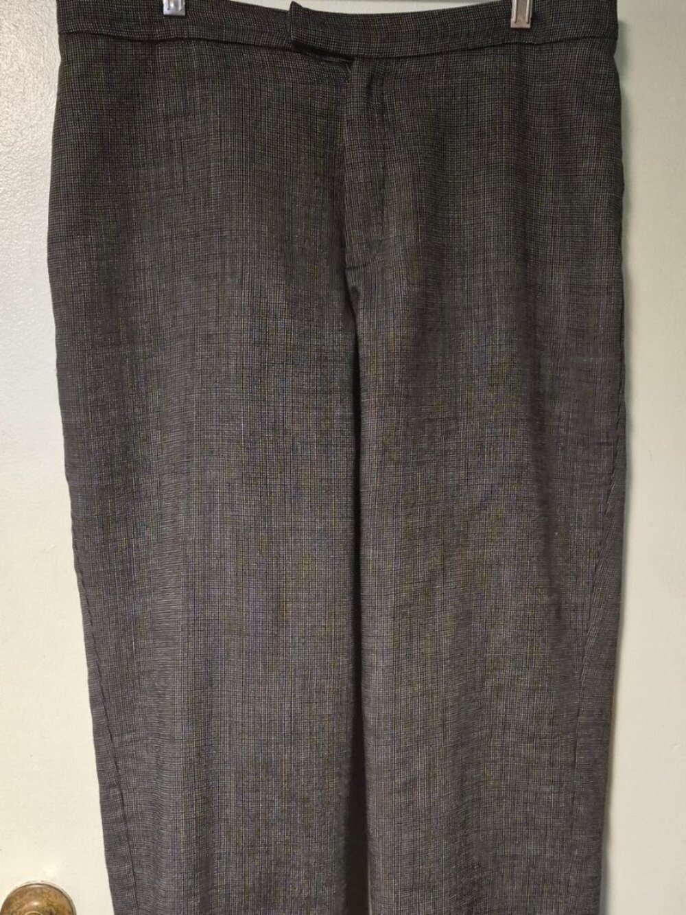 Briggs Petite 16P 100% Wool Checkered Dress Pants